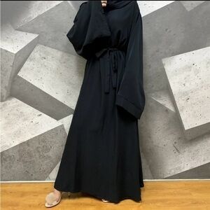 Black plain abaya